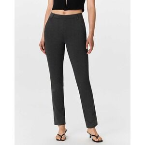 Quince Womens Ultra-Stretch Ponte Straight Leg Pants Charcoal Grey Size S 28in